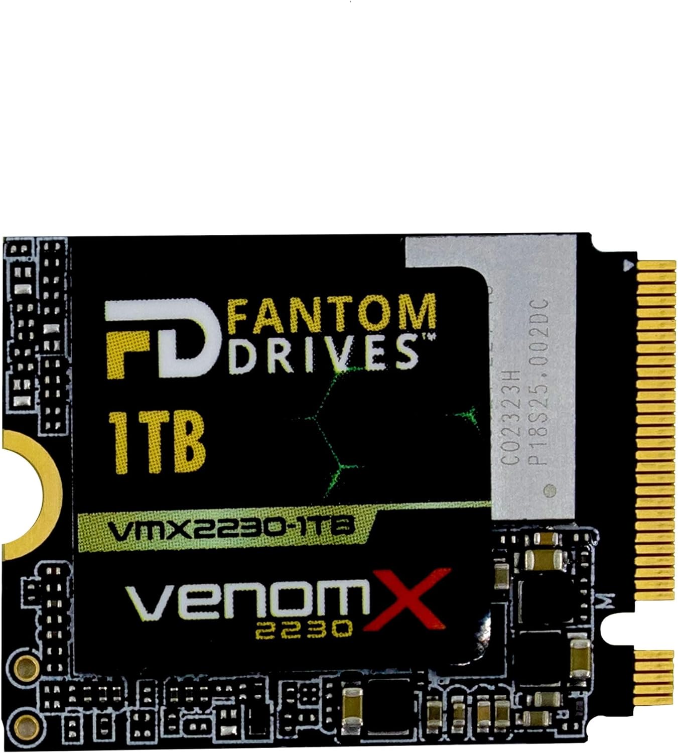 Fantom Drives VenomX 1TB M.2 2230 NVMe SSD, PCIe Gen4 x 4, Read speeds up to 5100MB/s, Internal Solid State Drive for PC and Gaming Consoles