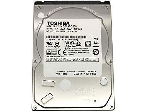 Тoshiba 2ТВ 5400RРМ 16МВ SАТА 6Gb/s (9.5mm) 2.5" Nоtеbоок / РS4 НDD - New - МQ04АВD200