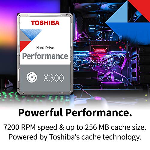 Toshiba 8TB X300 Performance & Gaming 3.5-Inch Internal Hard Drive – CMR SATA 6 GB/s 7200 RPM 256 MB Cache - New - HDWR480XZSTA