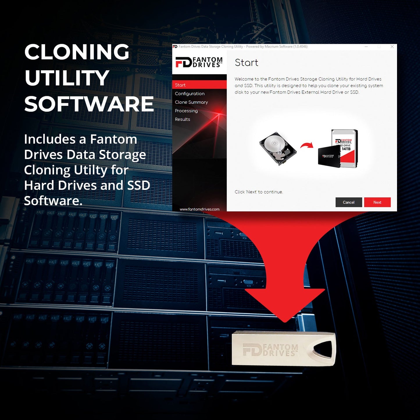 WD UltraStar 18TB Hard Drive Upgrade Kit - 0F38459 - With Fantom Drives Cloning Software in Flash Drive and USB to eSATA Cable Converter