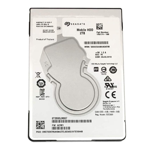 Seagate Mobile 2TB 5400RPM 2.5" Internal Hard Drive - SATA 6Gb/s 128MB Cache - (ST2000LM007) New-OEM